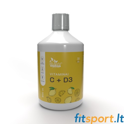 Toorpulbrid Vitamiinid C + D3 + Tsink 500ml (immuunsuse tugevdamiseks) 